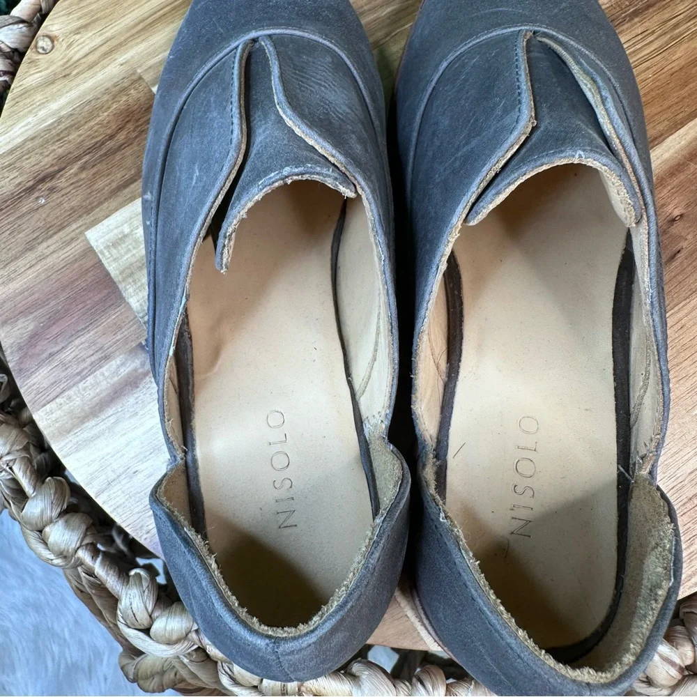 Nisolo x‎ Anthropologie gray oxfords EUC in box